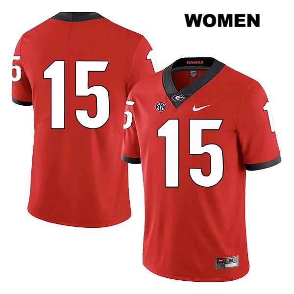 Georgia Bulldogs Women's Trezmen Marshall #15 NCAA No Name Legend Authentic Red Nike Stitched College Football Jersey AVN0056UH